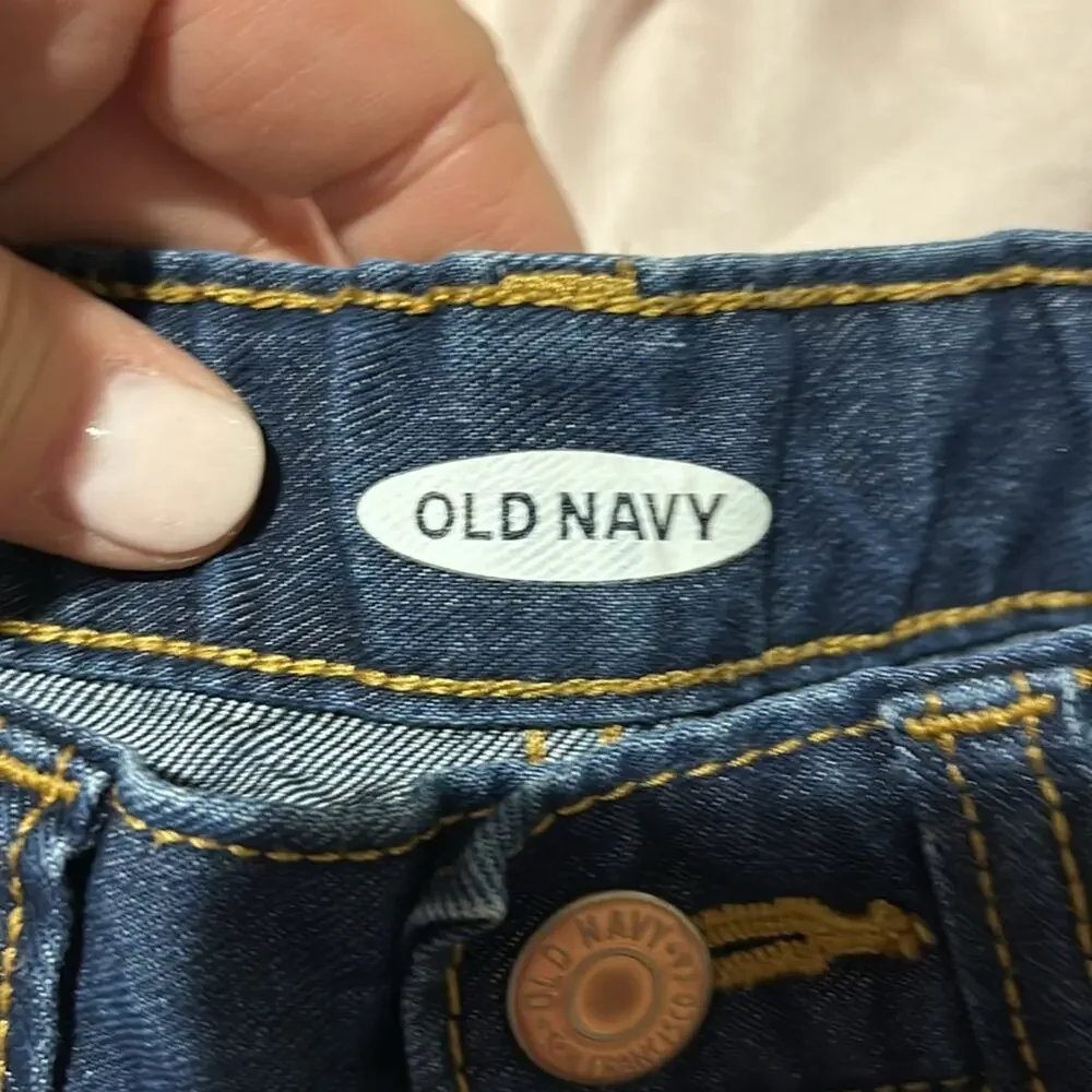 Old Navy 6 Denim Shorts - Dark Blue with cuff euc